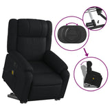 Electric Stand up Massage Recliner Chair Black Faux Leather - Extra Image