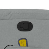 Massage Recliner Chair Light Grey Fabric - Extra Image