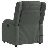 Massage Recliner Chair Dark Grey Fabric - Top-Down View