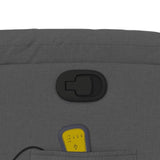 Massage Recliner Chair Dark Grey Fabric