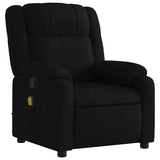 Massage Recliner Chair Black Fabric - Side View