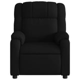 Massage Recliner Chair Black Fabric - Close-Up Angle