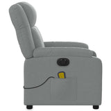 Electric Massage Recliner Chair Light Grey Fabric - Extra Image