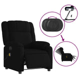 Electric Massage Recliner Chair Black Fabric - 45-Degree Angle