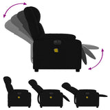 Electric Massage Recliner Chair Black Fabric - Rear View