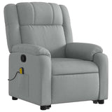 Stand up Massage Recliner Chair Light Grey Fabric - Top-Down View