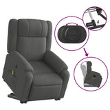 Stand up Massage Recliner Chair Dark Grey Fabric - Rear View