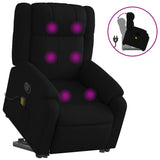 Stand up Massage Recliner Chair Black Fabric - Front View