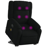 Stand up Massage Recliner Chair Black Fabric - Side View