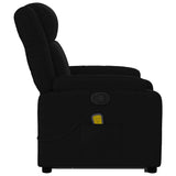 Stand up Massage Recliner Chair Black Fabric - Close-Up Angle