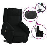 Stand up Massage Recliner Chair Black Fabric