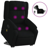 Electric Stand up Massage Recliner Chair Black Fabric - Front View