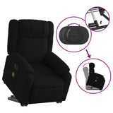 Electric Stand up Massage Recliner Chair Black Fabric - Extra Image