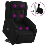 Electric Massage Recliner Chair Black Faux Leather - Front View