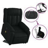 Electric Massage Recliner Chair Black Faux Leather - Rear View