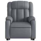 Electric Massage Recliner Chair Grey Faux Leather - Extra Image