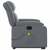 Electric Massage Recliner Chair Grey Faux Leather - Extra Image