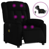 Stand up Massage Recliner Chair Black Faux Leather - Front View