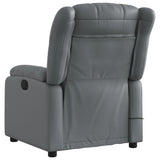 Stand up Massage Recliner Chair Grey Faux Leather