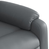 Stand up Massage Recliner Chair Grey Faux Leather - Extra Image