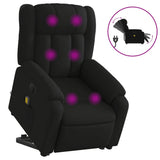 Electric Stand up Massage Recliner Chair Black Faux Leather - Front View