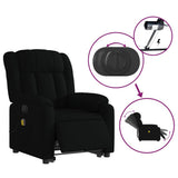 Electric Stand up Massage Recliner Chair Black Faux Leather - Rear View