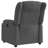 Recliner Chair Dark Grey Fabric - Side View