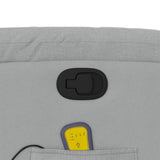 Massage Recliner Chair Light Grey Fabric - Extra Image
