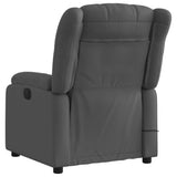 Massage Recliner Chair Dark Grey Fabric - Top-Down View