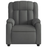 Massage Recliner Chair Dark Grey Fabric - Close-Up Angle