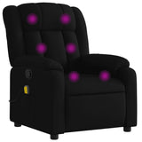 Massage Recliner Chair Black Fabric - Front View