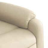 Massage Recliner Chair Cream Fabric - Extra Image
