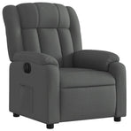 Electric Recliner Chair Dark Grey Fabric