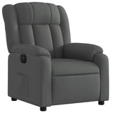 Electric Recliner Chair Dark Grey Fabric - Top-Down View