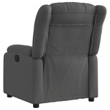 Electric Recliner Chair Dark Grey Fabric - 45-Degree Angle