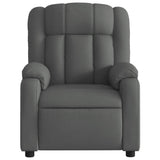 Electric Recliner Chair Dark Grey Fabric
