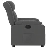 Electric Recliner Chair Dark Grey Fabric - Extra Image