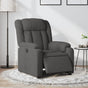 Electric Recliner Chair Dark Grey Fabric