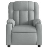 Electric Massage Recliner Chair Light Grey Fabric