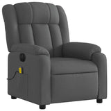 Electric Massage Recliner Chair Dark Grey Fabric - Top-Down View