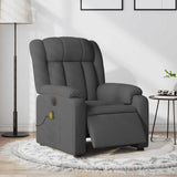 Electric Massage Recliner Chair Dark Grey Fabric