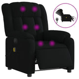 Electric Massage Recliner Chair Black Fabric - Front View