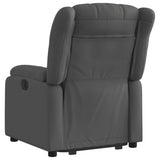 Stand up Recliner Chair Dark Grey Fabric - Top-Down View