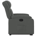 Stand up Recliner Chair Dark Grey Fabric