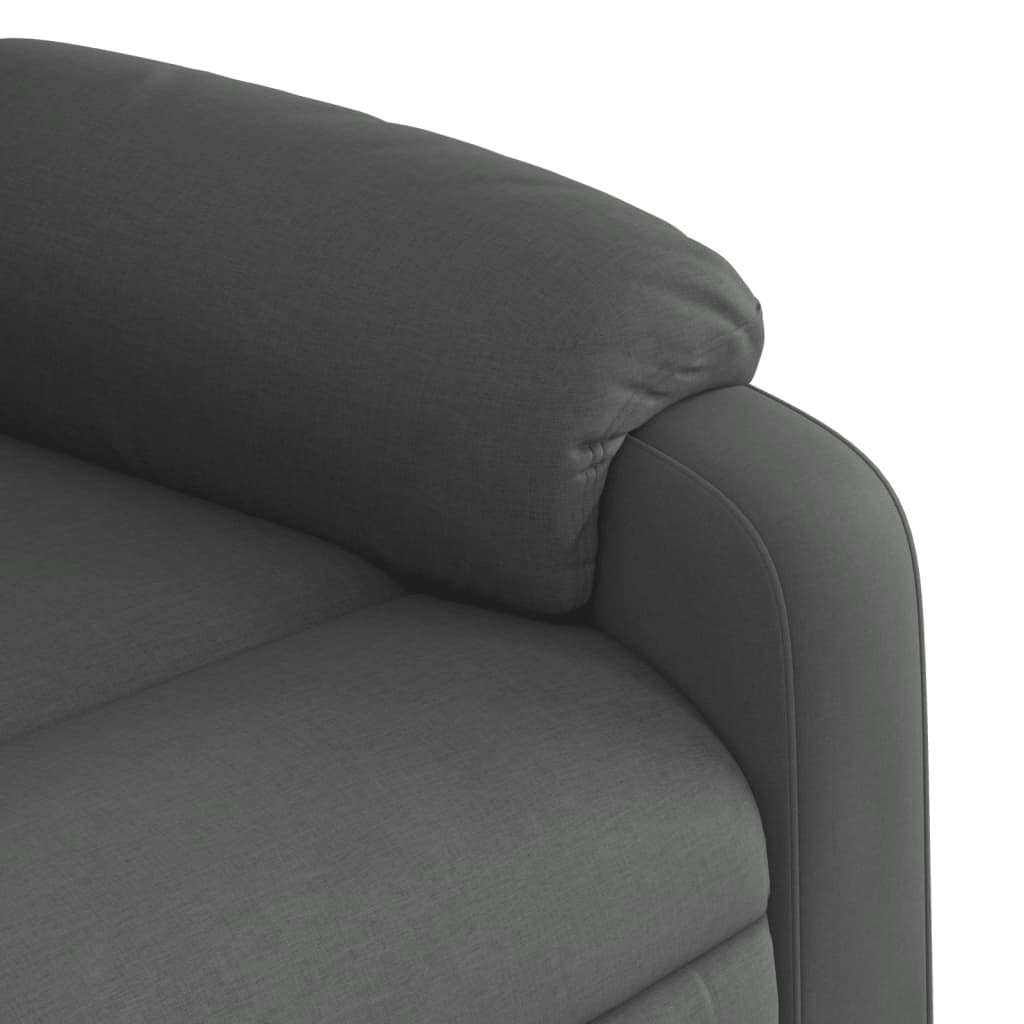 Stand up Recliner Chair Dark Grey Fabric