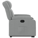 Stand up Massage Recliner Chair Light Grey Fabric - Extra Image