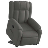 Stand up Massage Recliner Chair Dark Grey Fabric - Side View