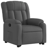 Stand up Massage Recliner Chair Dark Grey Fabric - Top-Down View
