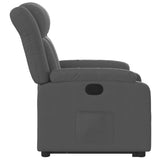 Stand up Massage Recliner Chair Dark Grey Fabric - Extra Image