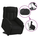 Stand up Massage Recliner Chair Black Fabric - Rear View